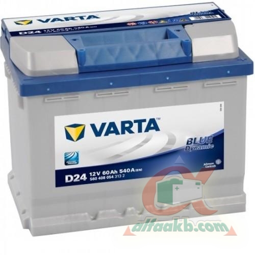 Авто акумулятор Varta Blue Dynamic D24 (560408054) 6СТ-60 R+ Ємність 60  Пусковий струм 540  Розмір 242*175*190