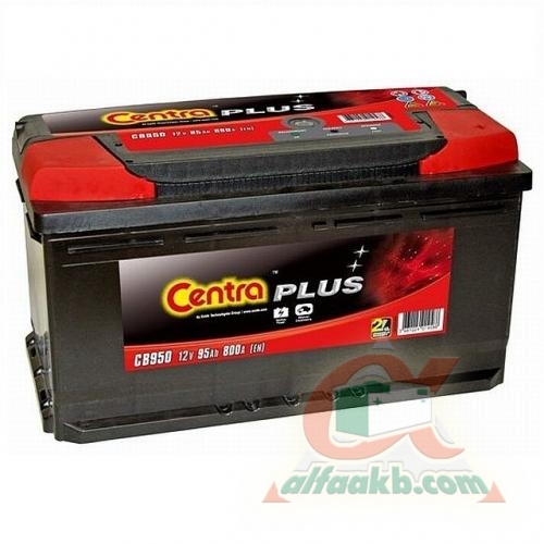 Автомобільний акумулятор Centra Plus 6СТ-95 R+(CB950) Ємність 95  Пусковий струм 800  Розмір 353*175*190