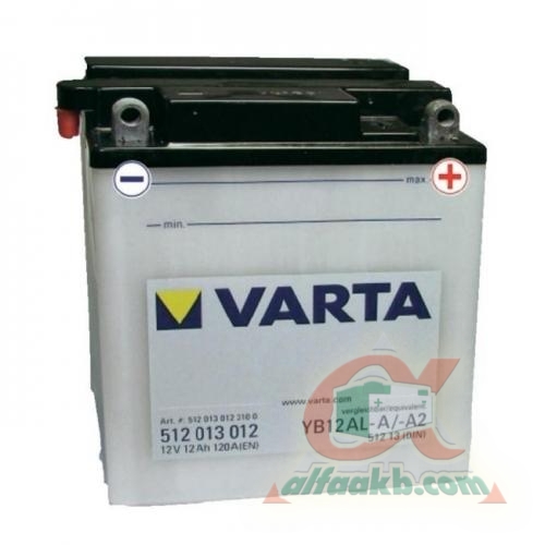 Автомобільний акумулятор Varta Moto 6СТ-12 R+ YB12AL-A YB12AL-A2 (512013012) Ємність 12  Пусковий Струм 120  Розмір 136*82*161