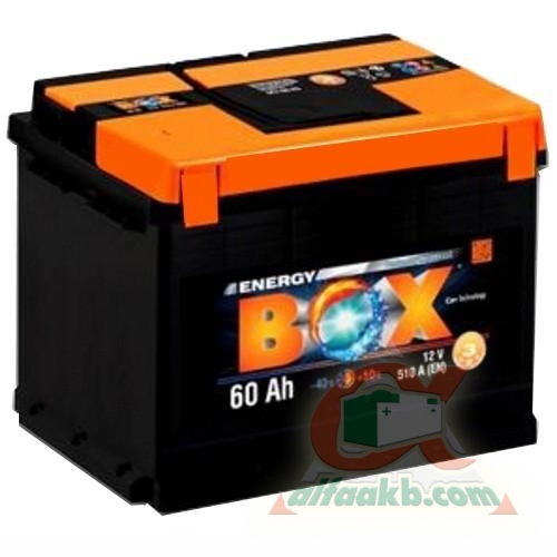 Авто аккумулятор Energy Box 6СТ- 60 L+ Ёмкость 60 
Пусковой ток 540 
Размер 242*175*190
