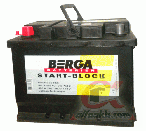 Авто аккумулятор Berga Start-Block 6СТ-56L+(556401048) Ёмкость 56 
Пусковой ток 480 
Размер 242*175*190