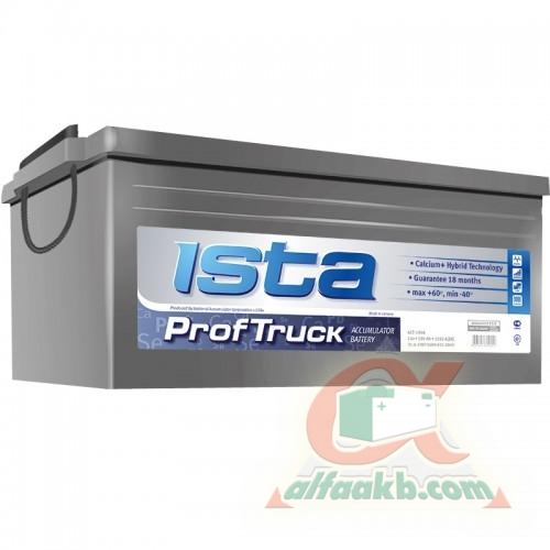 Грузовой авто аккумулятор  Ista  Professional Truck  6ст-225 R+ Ёмкость 225 Пусковой Ток 1500 Размер 518*276*242