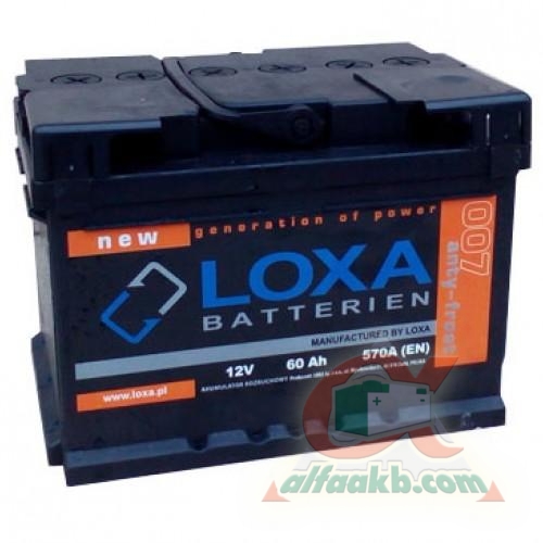 Аккумулятор для автомобиля LOXA 6СТ-60R+(С561-10) Ёмкость 60 
Пусковой ток 570 
Размер 242*175*175