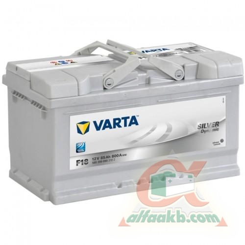 Авто акумулятор Varta Silver Dynamic F18 (585200080) 6СТ-85 R+ Ємність 85  Пусковий струм 800  Розмір 315*175*175