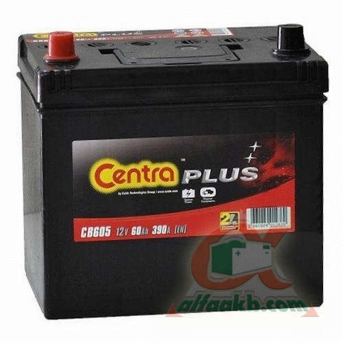 Автомобільний акумулятор Centra Plus 6СТ-60 L+(CB605)J Ємність 60  Пусковий струм 390  Розмір 230*172*220