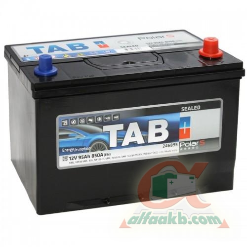 Авто акумулятор TAB Polar S 6СТ-95R+(59518 MF) Ємність 95  Пусковий струм 850  Розмір 303*175*227