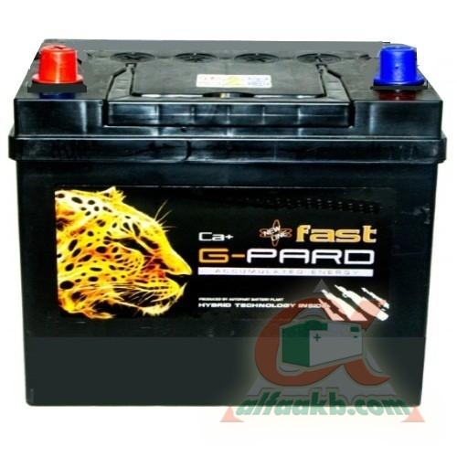 Авто акумулятор Fast G-Pard 6СТ-70 L+J Ємність 70  Пусковий струм 610  Розмір 254*175*225
