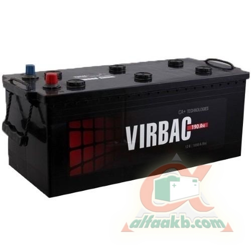 Вантажний авто акумулятор Virbac Classic 6СТ-190 L+ Ємність 190  Пусковий струм 950  Розмір 513*223*223