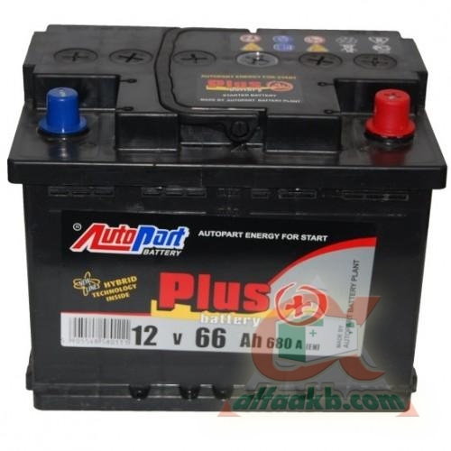 Авто акумулятор AutoPart Plus 6СТ-66 R+ Ємність 66  Пусковий струм 610  Розмір 241*175*190