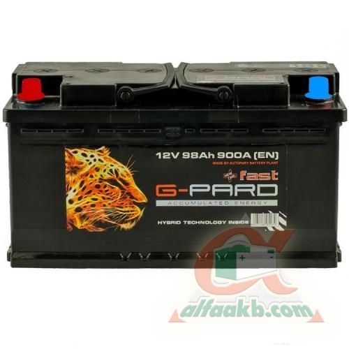 Авто акумулятор Fast G-Pard 6СТ-98 L+ Ємність 98  Пусковий струм 900  Розмір 353*175*190