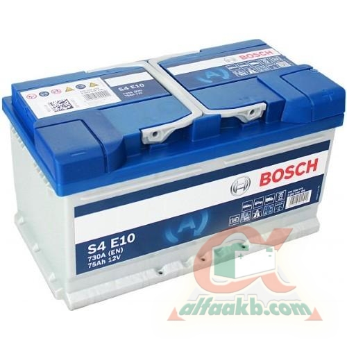 Автомобільний акумулятор Bosch EFB (0092S4E100) 6СТ- 75 R+(S4 E10) Ємність 75  Пусковий струм 730  Розмір 315*175*175