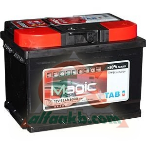Авто акумулятор TAB Magic 6СТ-62R+(56200 MF) Ємність 62  Пусковий струм 600  Розмір 242*175*175