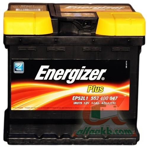 Авто акумулятор Energizer Plus 6СТ-52R+(552400047) Ємність 52  Пусковий струм 470  Розмір 207*175*190
