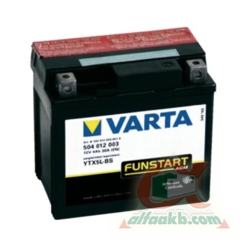 Авто аккумулятор Varta Moto 6СТ-4 R+ YTX5L-4 YTX5L-BS (504012003) Ёмкость 4 
Пусковой Ток 30 
Размер 114*71*106