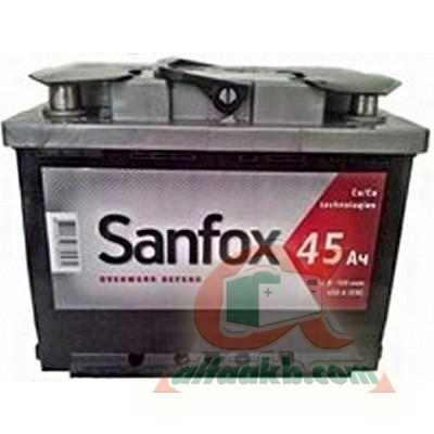 Аккумулятор для автомобиля Sanfox 6СТ-45L+ Ёмкость 45 
Пусковой ток 360 
Размер 205*175*190
