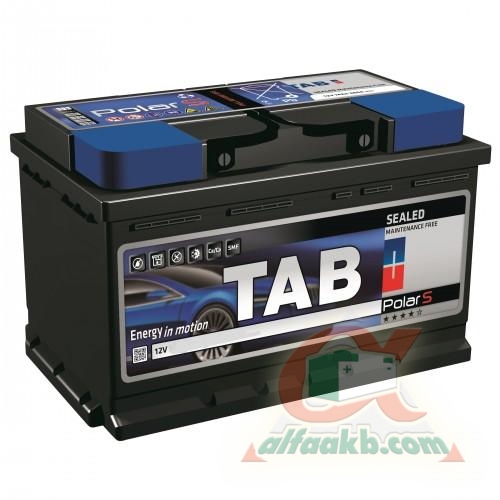 Авто акумулятор TAB Polar S 6СТ-50R+(55010 MF) Ємність 50  Пусковий струм 450  Розмір 207*175*190