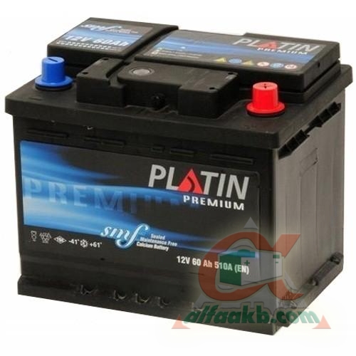 Авто акумулятор Platin Premium 6СТ-60 R+(5602048) Ємність 60  Пусковий струм 540  Розмір 242*175*190