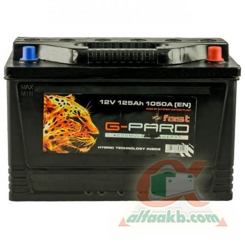 Автомобільний акумулятор Fast G-Pard 6СТ-125 R+ Ємність 125  Пусковий струм 1050  Розмір 350*175*230