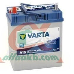 Авто аккумулятор Varta Blue Dynamic A15 (540127033) 6СТ- 40 L+ тонкая клема Ёмкость 40 
Пусковой ток 330 
Размер 187*127*227