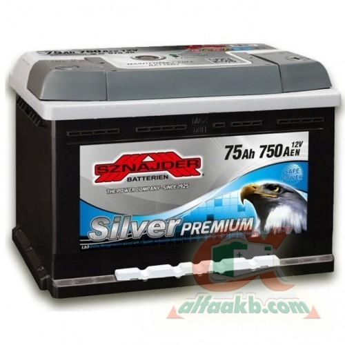 Авто аккумулятор Sznajder Silver Premium 6СТ-75 R+(575 45) Ёмкость 75 
Пусковой ток 750 
Размер 278*175*175
