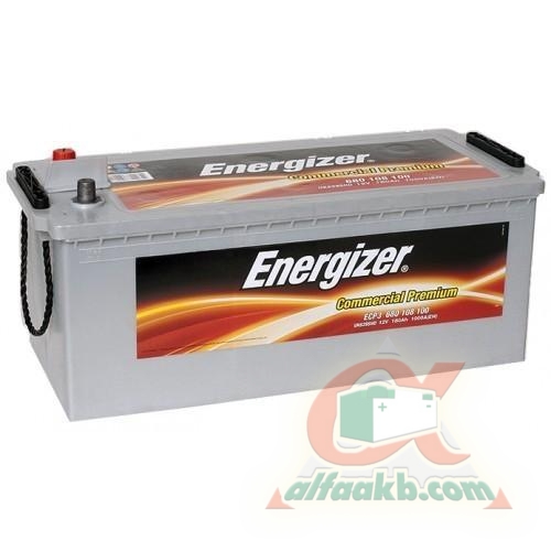 Грузовой аккумулятор Energizer Commercial Premium 6СТ-180L+(680108100) Ёмкость 180 
Пусковой ток 1100 
Размер 513*223*223