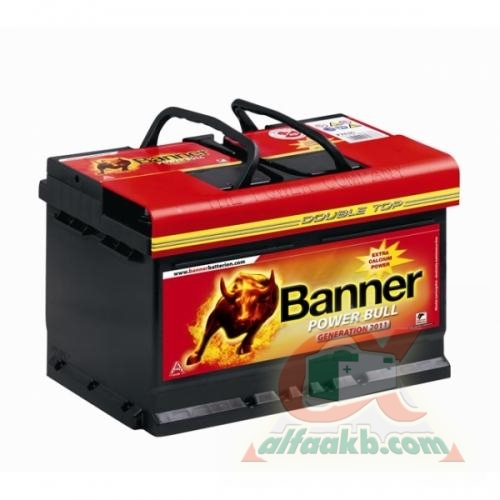 Автомобільний акумулятор Banner Power Bull 6СТ-55 R+(BANP5519PB) Ємність 55  Пусковий струм 480  Розмір 241*175*175