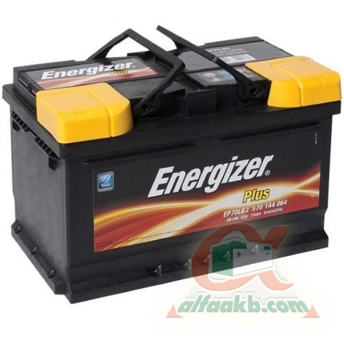 Авто акумулятор Energizer Plus 6СТ-70R+(570144064) Ємність 70  Пусковий струм 640  Розмір 278*175*175